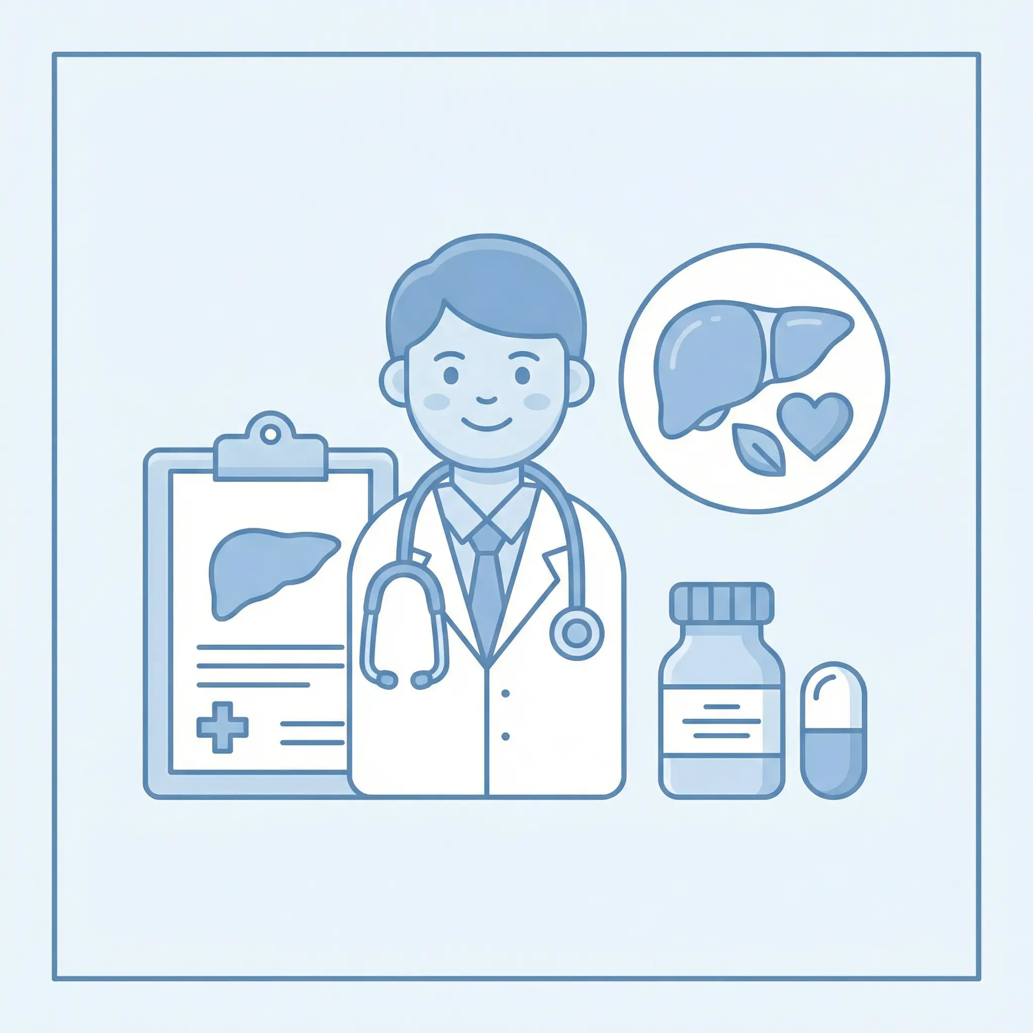 ল্যাবজোন হাসপাতালের হেপাটোলজি বিভাগের লিভার রোগ নির্ণয় ও চিকিৎসা সেবার ইলাস্ট্রেশন